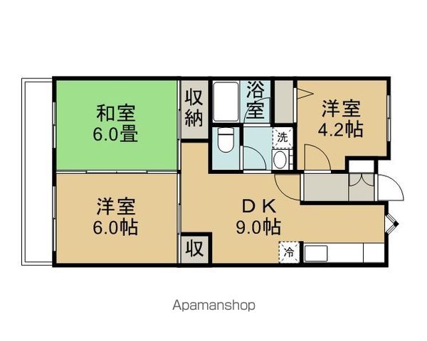 東武東上線 鶴ケ島駅 徒歩20分 4階建 築35年の間取り写真