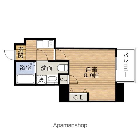 地下鉄千日前線 桜川駅 徒歩5分 9階建 築18年の間取り写真