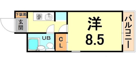 猪名寺パークマンション2の間取り写真