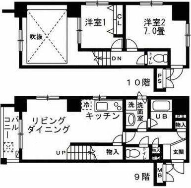 東京メトロ日比谷線 入谷駅 徒歩5分 10階建 築19年の間取り写真