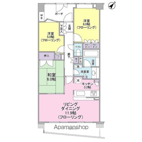 クレアヒルズ青葉荏田の間取り写真