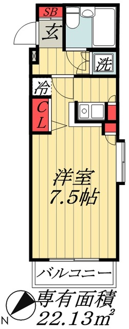 東京メトロ東西線 南行徳駅 徒歩12分 4階建 築39年の間取り写真