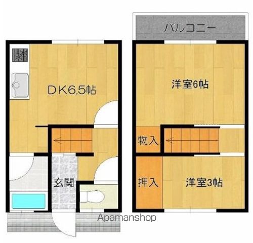 ベルジュ弁天の間取り写真