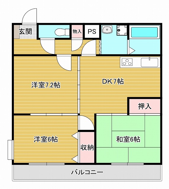 ハイム屋敷本の間取り