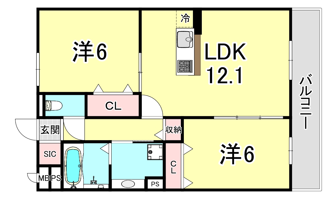 LaLa FUKUDAの間取り