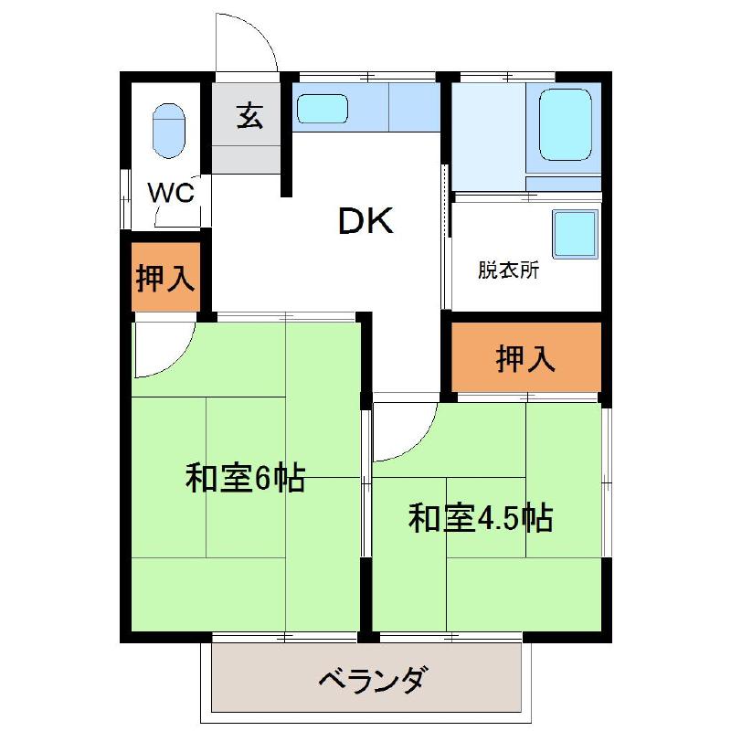 コーポ国分の間取り