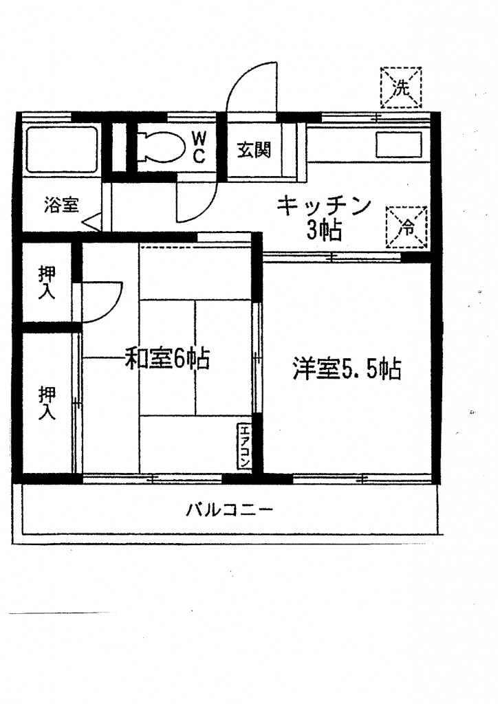 シティハイム　ハイツ　Fの間取り