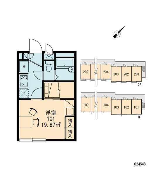 【横須賀市太田和のアパートのエントランス】