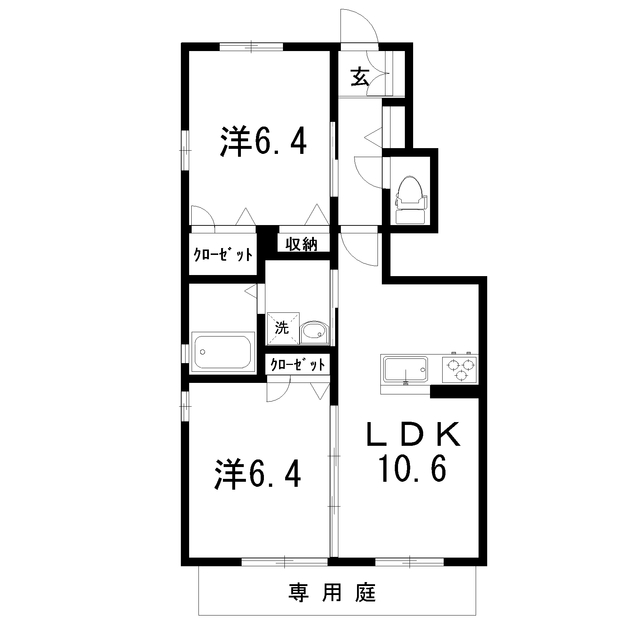 シャーメゾン中久万ＣＤ棟の間取り