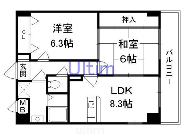 【コスモスフローラ醍醐の間取り】