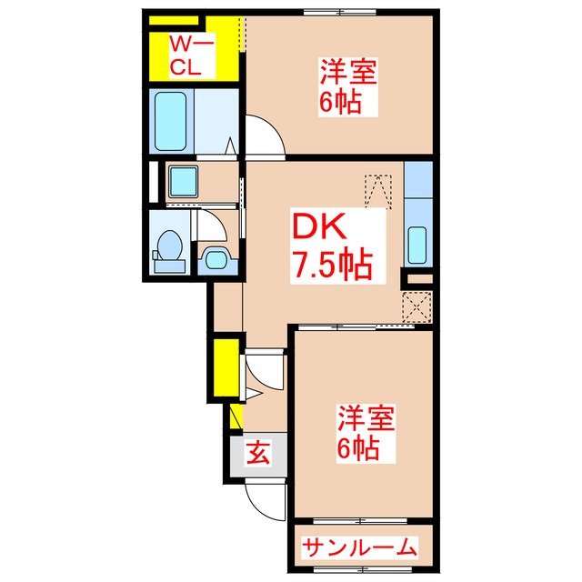 ラフレシールメゾンＫ　IIの間取り