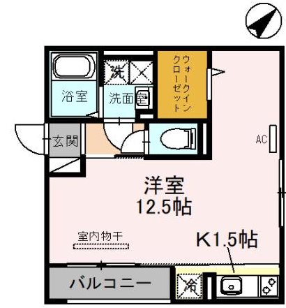 草津市追分のアパートの間取り