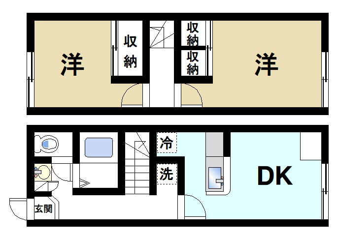 レオパレス南阪手の間取り