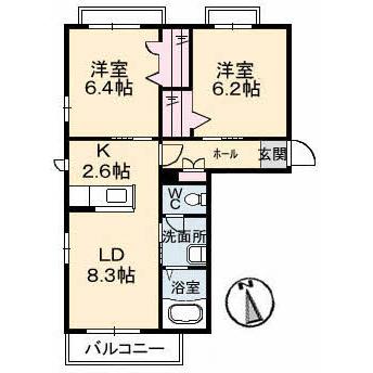 シャーメゾンフィオーレの間取り