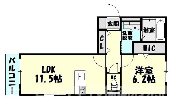 糟屋郡粕屋町戸原東のアパートの間取り