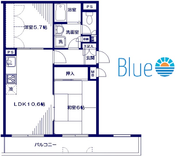 横浜市磯子区中原のマンションの間取り