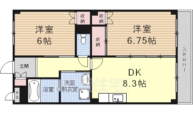 名古屋市緑区鎌倉台のマンションの間取り