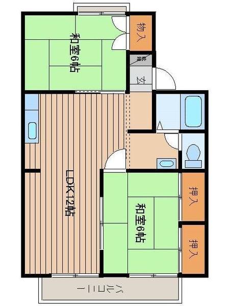 パークファームつたかＣ棟の間取り