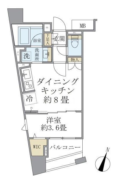 リビオレゾン千代田岩本町ルジェンテの間取り