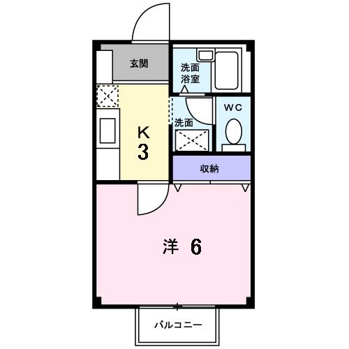 安芸高田市吉田町吉田のアパートの間取り