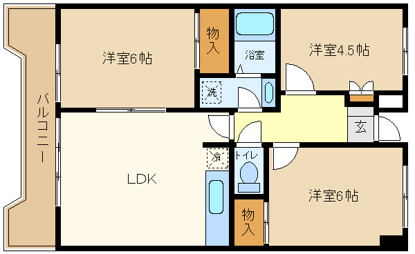 ビューラー千間台の間取り