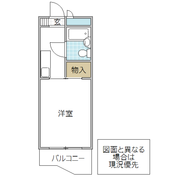 水戸市石川のマンションの間取り