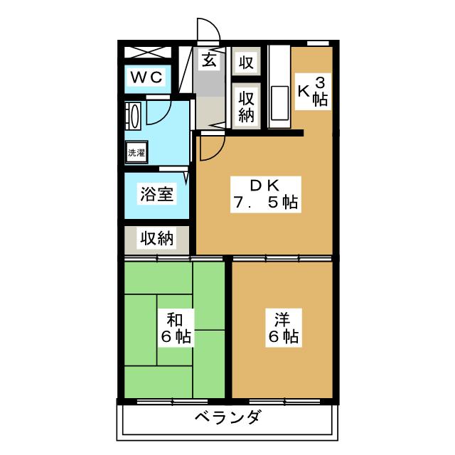 大田区西糀谷のマンションの間取り