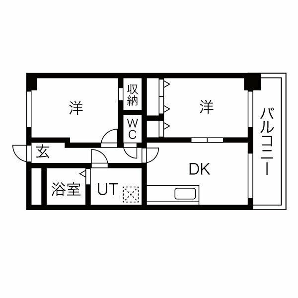 明石市大久保町西脇のマンションの間取り