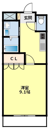 豊田市本新町のアパートの間取り