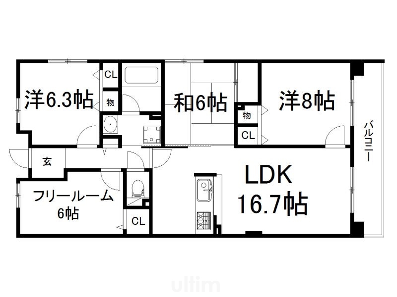 【パデシオン桃山南の間取り】