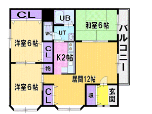 札幌市厚別区厚別西五条のマンションの間取り