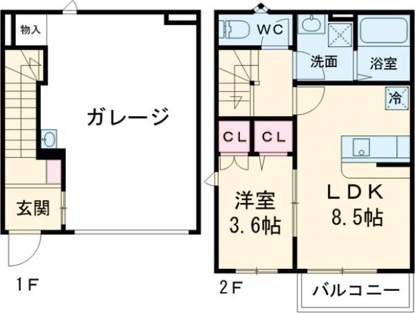 プレミアムガレージ吉野の間取り