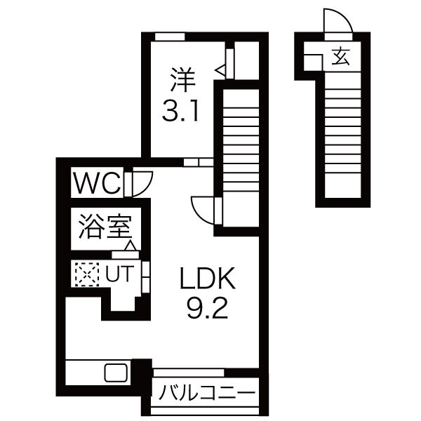 ルミナス西中田の間取り