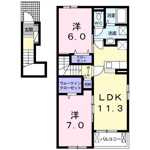 サニーハイム　IIの間取り