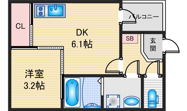 ハーモニーテラス道下町IIの間取り