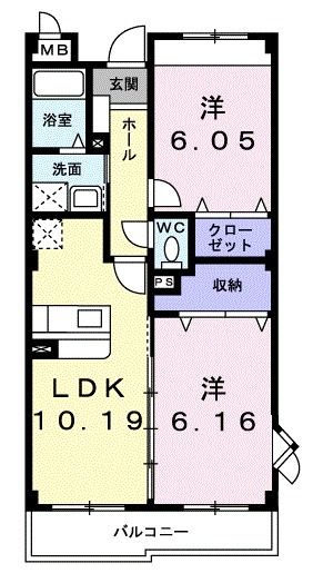 御前崎市池新田のマンションの間取り