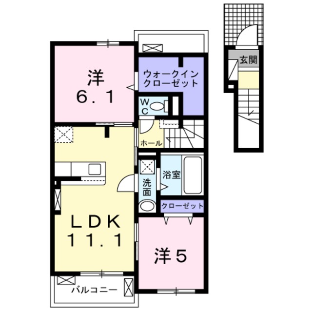 ヴィオラ　パッソVIIIの間取り