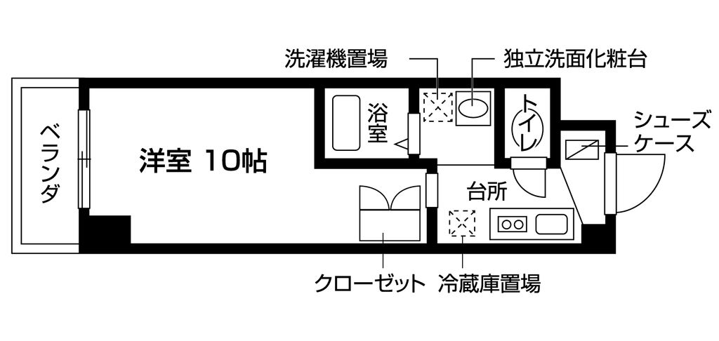 京都市北区平野上八丁柳町のマンションの間取り