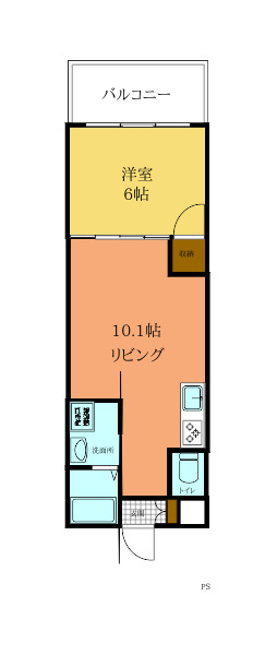 エルザビル香春口45の間取り