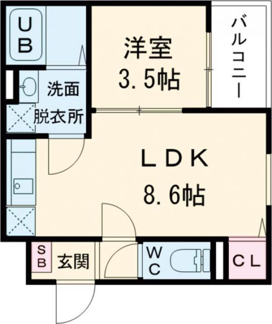 京都市山科区東野井ノ上町のアパートの間取り