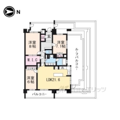 ライオンズ伏見桃山指月城の間取り