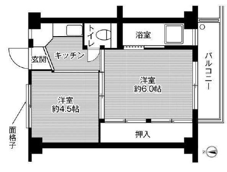 ビレッジハウス老間5号棟の間取り