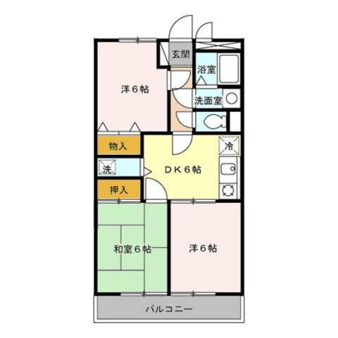 江戸川区東葛西のアパートの間取り