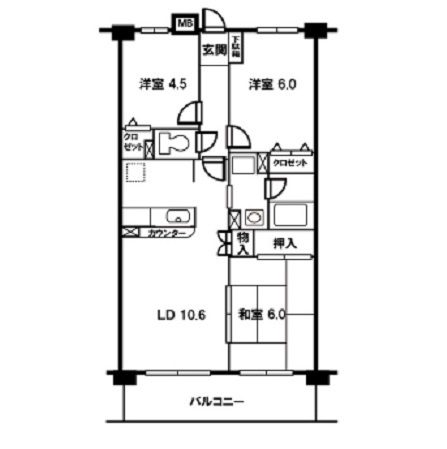 グリシーヌ朝霞の間取り