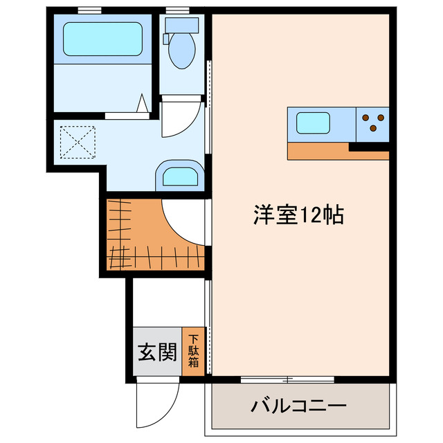 【防府市開出のアパートの間取り】