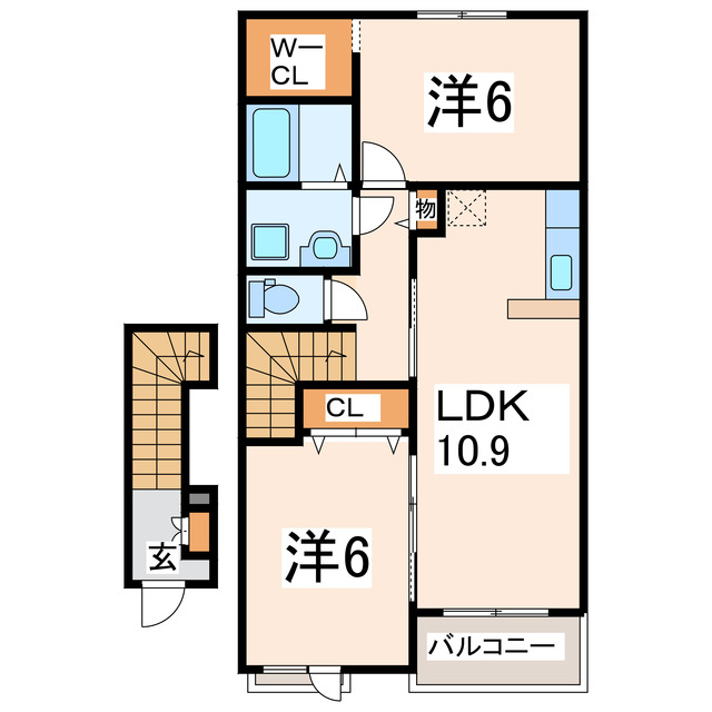 上益城郡御船町大字木倉のアパートの間取り