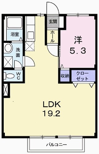 姫路市余部区下余部のアパートの間取り