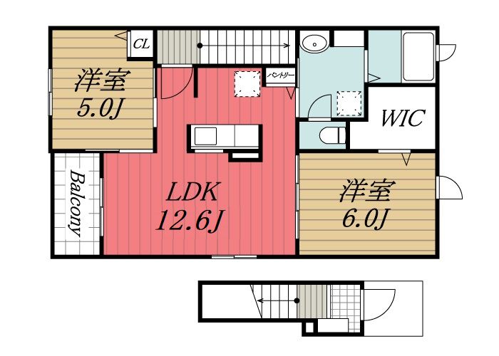 【市原市椎津のアパートの間取り】