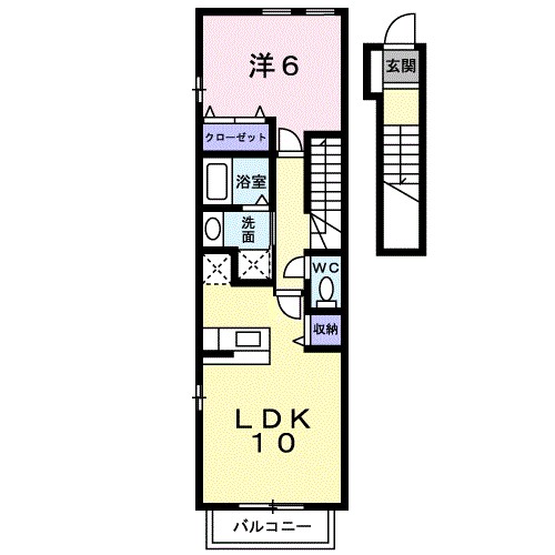 姶良市加治木町反土のアパートの間取り