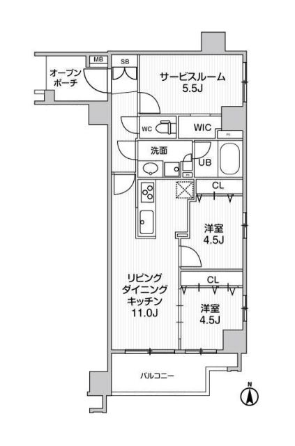 weave place KUNITACHIIの間取り